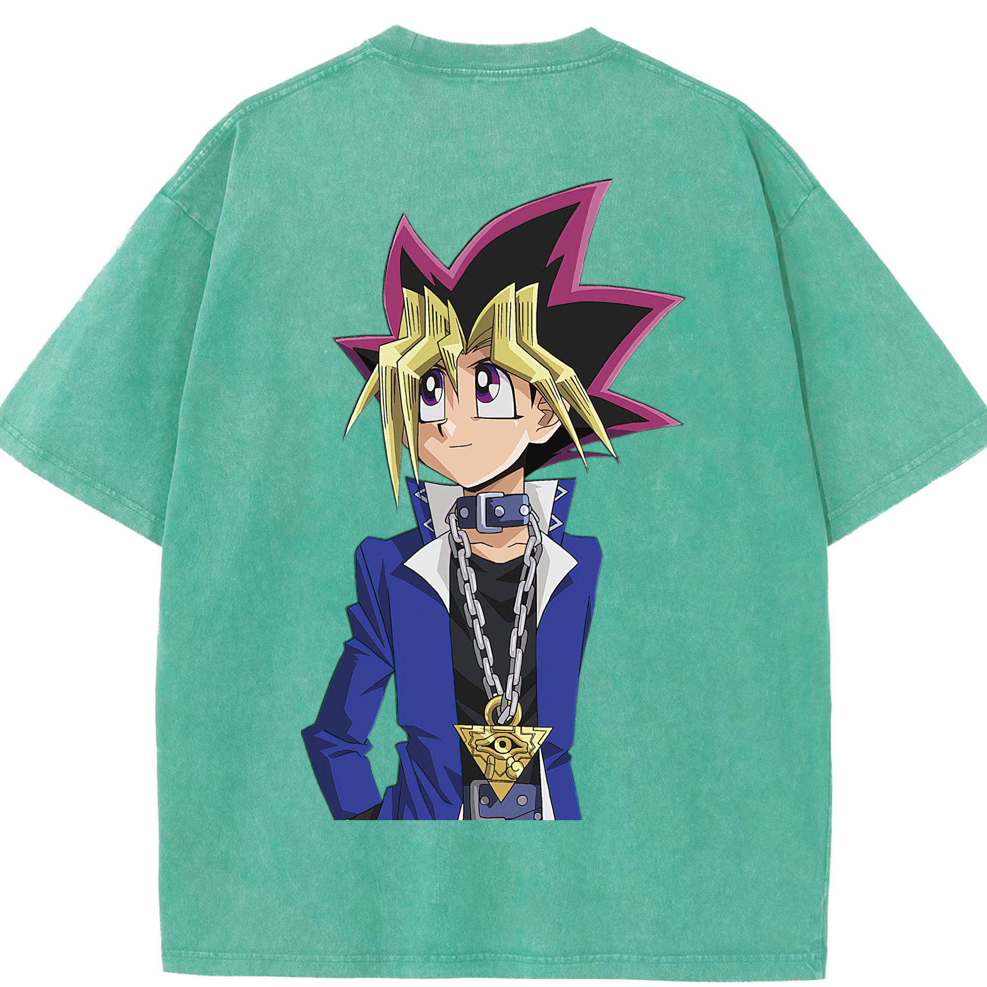 （画像用） 遊☆戯☆王 Yu-Gi-Oh! 綿100% ヴィンテージ風 半袖Tシャツ（背面プリント）